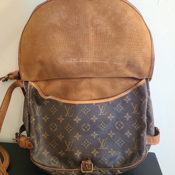 Louis Vuitton Saumur Shoulder Bag Brown Monogram Messenger Purse Authentic - Picture 3 of 16